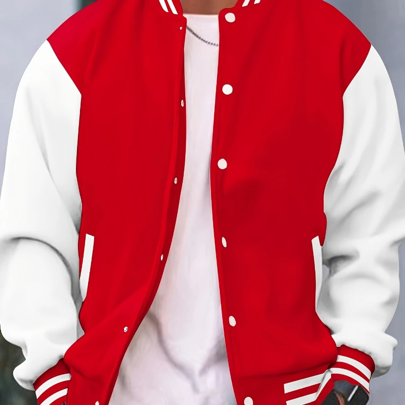 Otoño e Invierno nuevos botones de moda para hombres moda versátil multicolor ropa de calle para hombres y mujeres chaqueta de béisbol