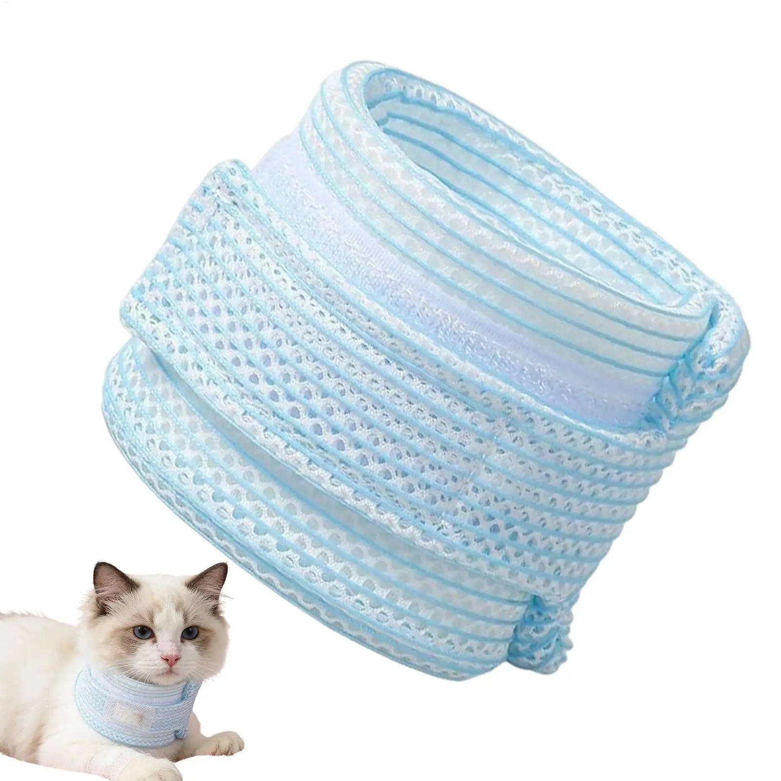 Dog Cat Neck Brace Cover Breathable Comfortable Anti-Scratch Pet Neck Protective Collar Adjustable Soft Cushion Cervical Cone view 4