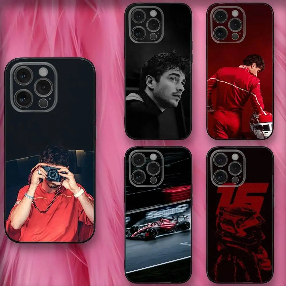 

C-Charles L-Leclercs No16 Phone Case For iPhone 16,se4,15,14,13,12,11,Pro,X,XS,Max,XR,Plus,Mini Soft Black Cover