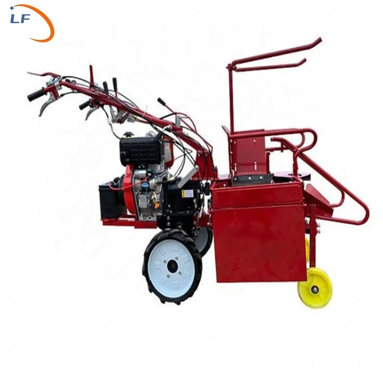 Self Propelled Maize Cutter Small Walking Tractor Reaper One Row Silage Harvester Mini Corn Cob Harvesting Hine