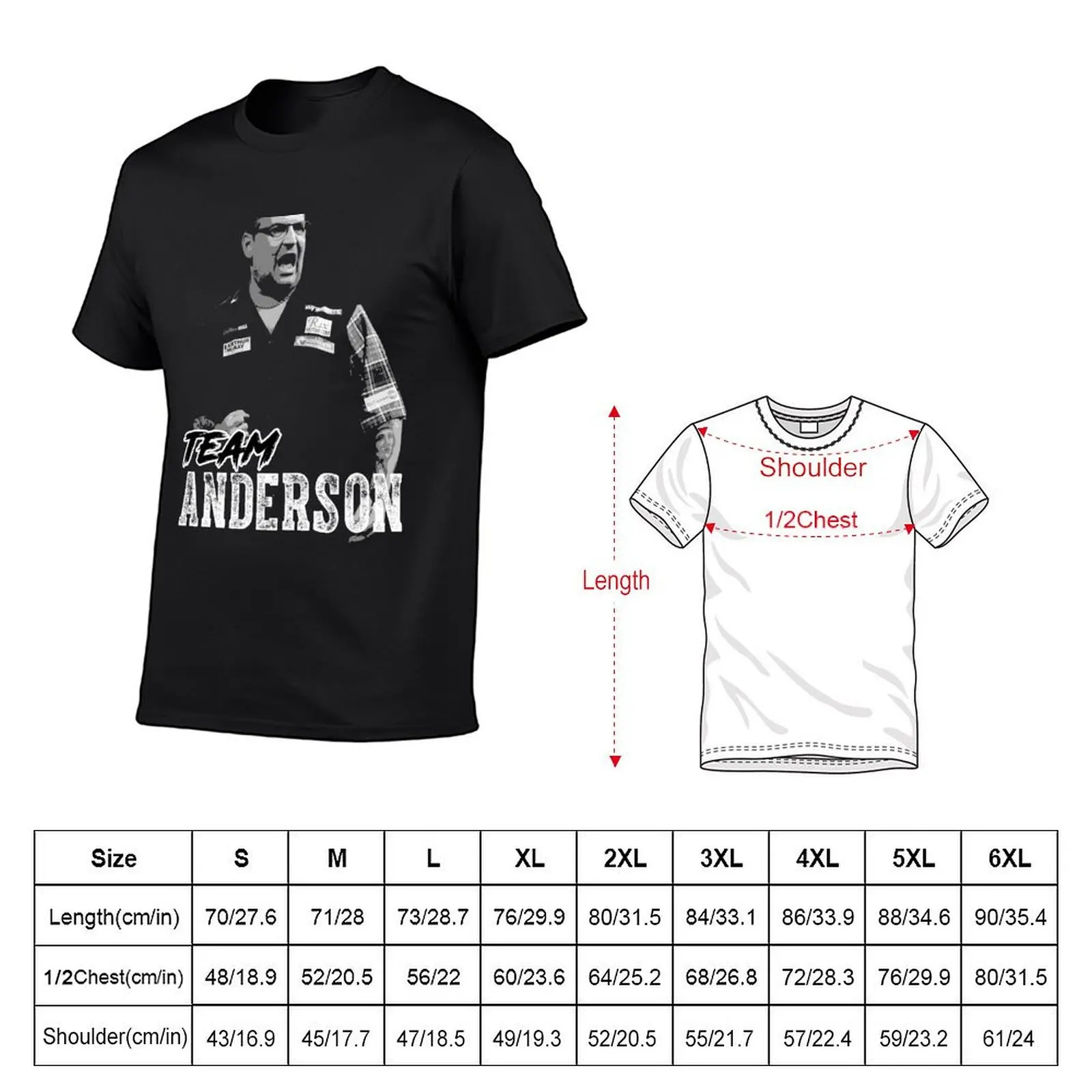 Gary Anderson PDC 2022 T-Shirt customs design your own Aesthetic clothing tops Men's t-shirts