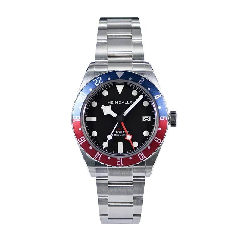 

HEIMDALLR GMT Diving Watch Sapphire Super Luminous Automatic Movement For NH35A Waterproof Watchs Men