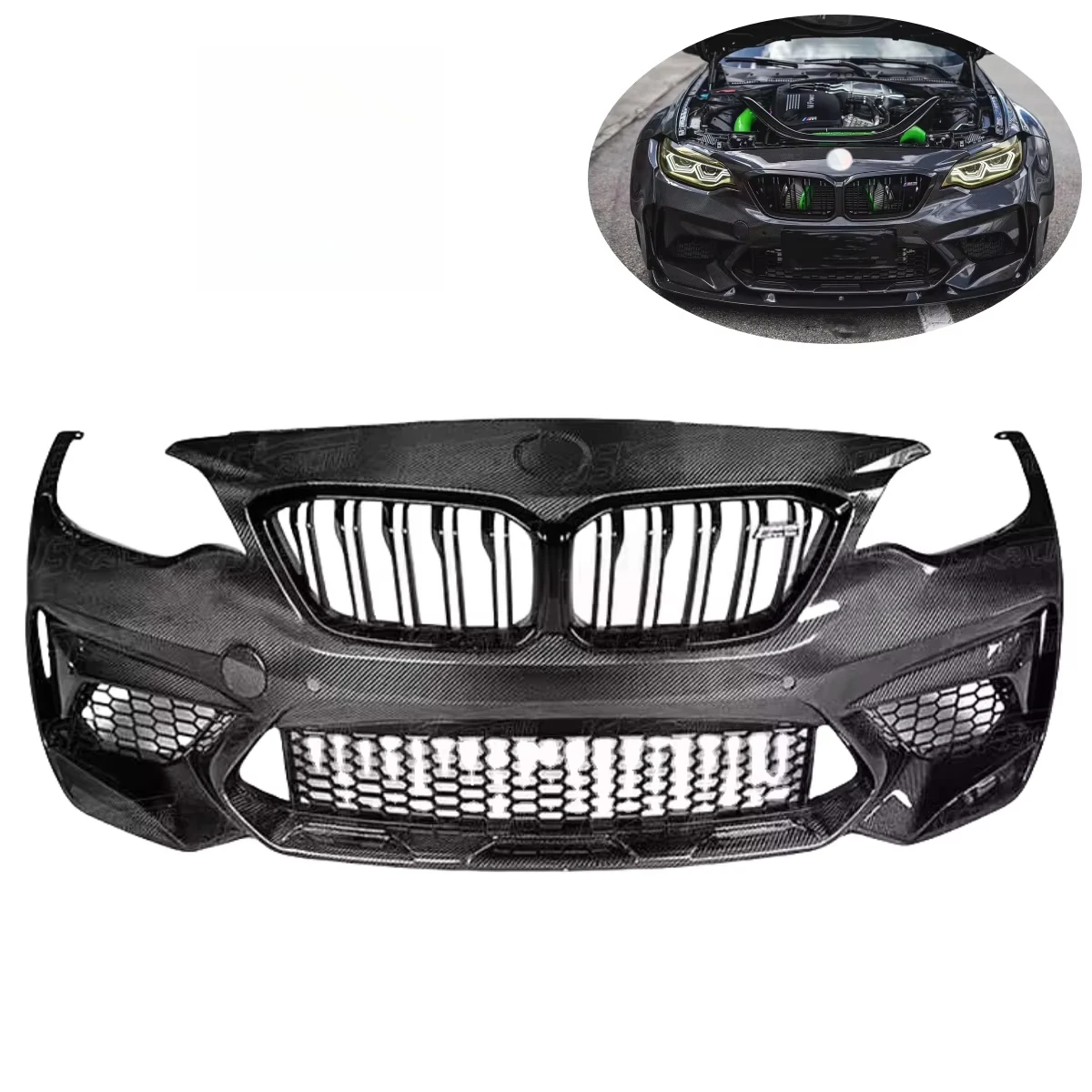 OEM Style Dry Carbon Fiber Front Bumper for F87 M2 M2C Bodykit