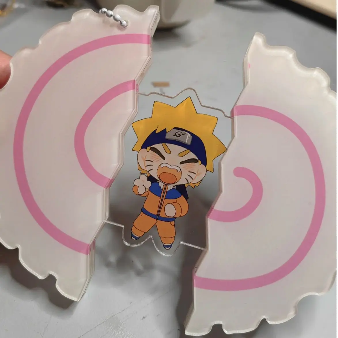 Kawaii Naruto Creative Acrylic Keychian Uzumaki Naruto Anime Cartoon Cute High-value Backpack Pendant Peripheral Products Friend