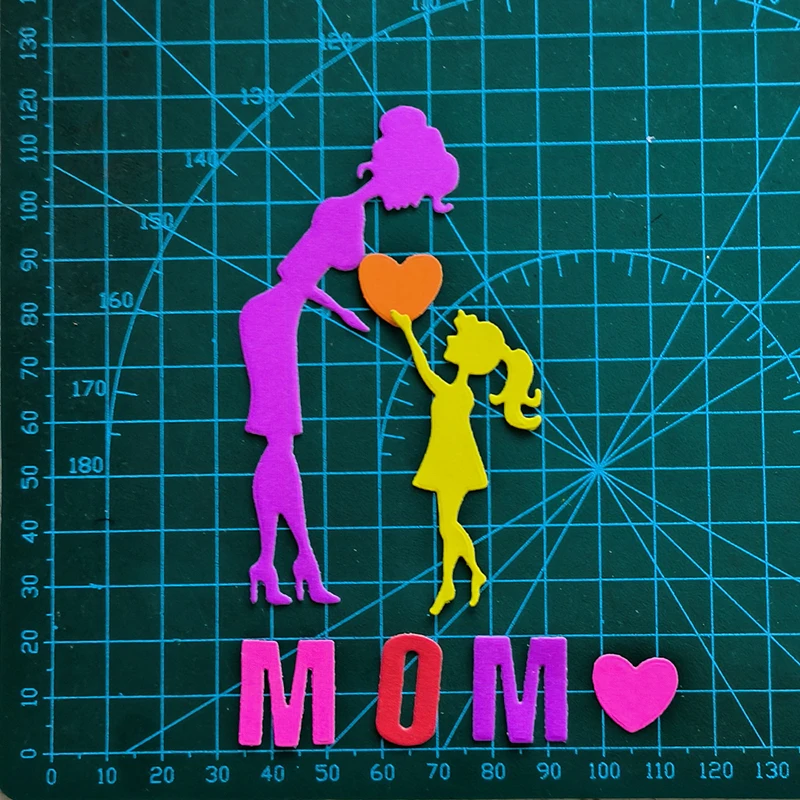 New Mother's Day MOM metal cutting die mould scrapbook decoration embossed photo album decoration card making DIY handicrafts