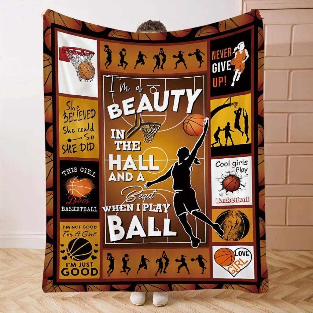 

Баскетбольное фланелевое одеяло — мягкий плед «Я в игре»