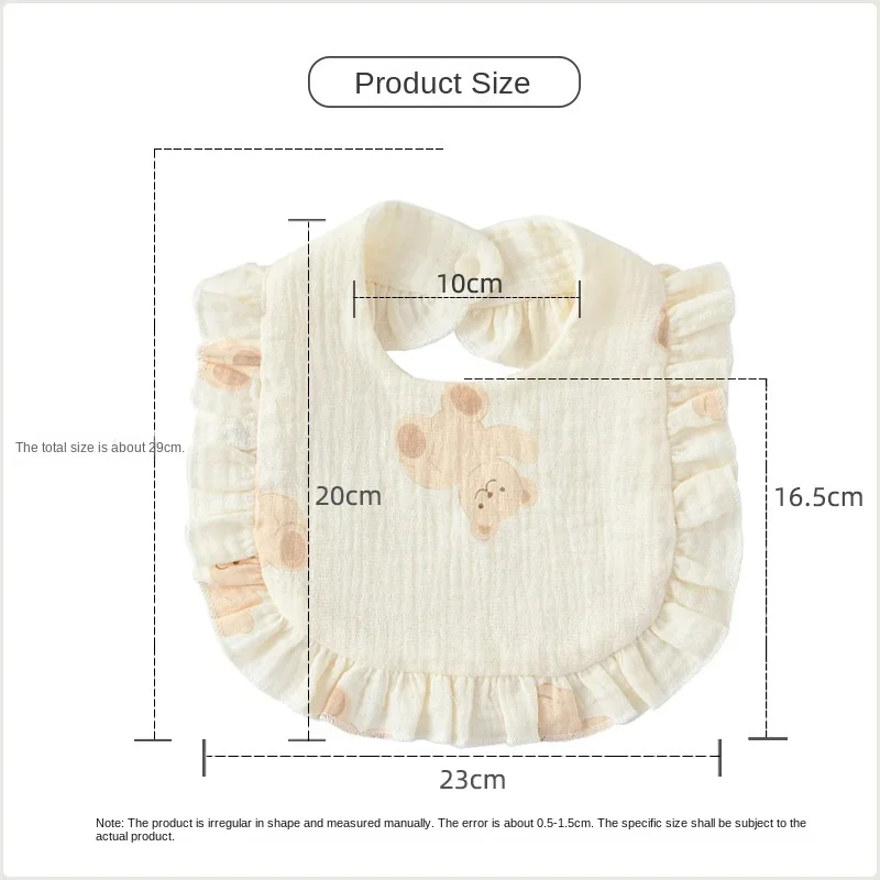 Korean Style Baby Feeding Drool Bib Ruffle Floral Infants Saliva Towel Soft Cotton Burp Cloth for Newborn Toddler Kids Bibs New