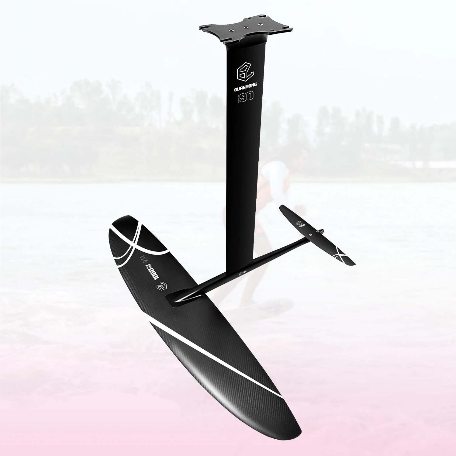 GY-1060 Front Wing 1726sqcm Newly Upgraded Carbon Fiber Hydrofoil Kite for Beginners for Surfing Paddleboarding SUP