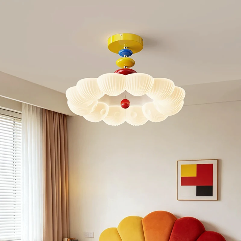 Colorful Bubble Cloud Ceiling Lamps Children's Room Decor Lamp Romantic Warm Nursery Baby Room Boy Girl Bedroom Ceiling Lights