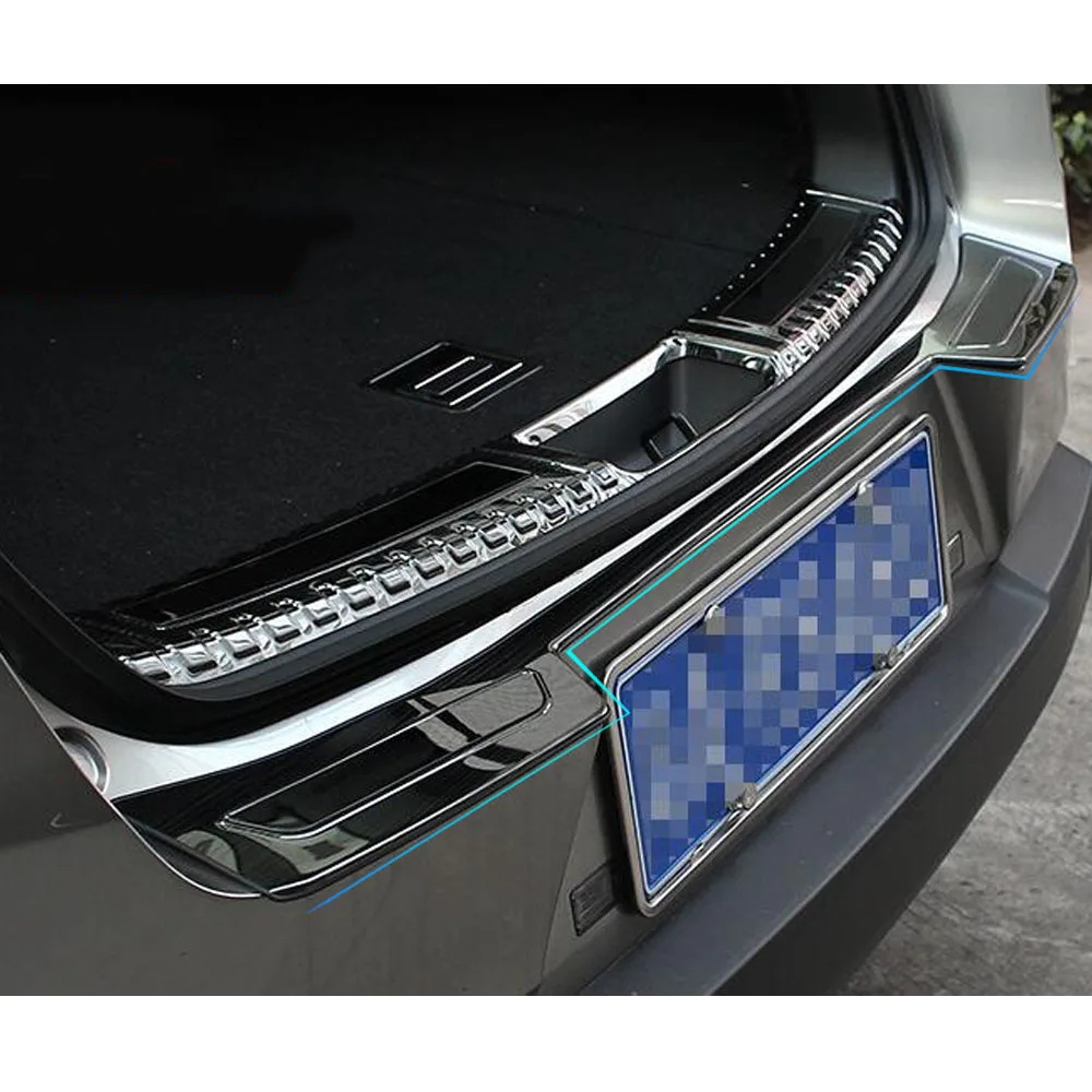 For Lexus UX 200H 250H 260H 2019 2020 2021 Car Trim Stick Back Rear Pedal Door Scuff Plate Frame Outside Up Threshold Trunk