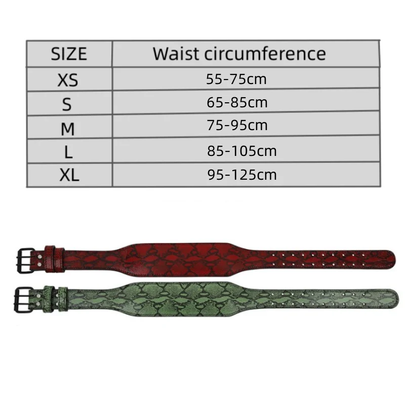 Weight Lifting Belt 10cm Snakeskin Style Weightlifting Belt Padded Lower Back Support for Gym Gym Bodybuilding Squat Deadlift