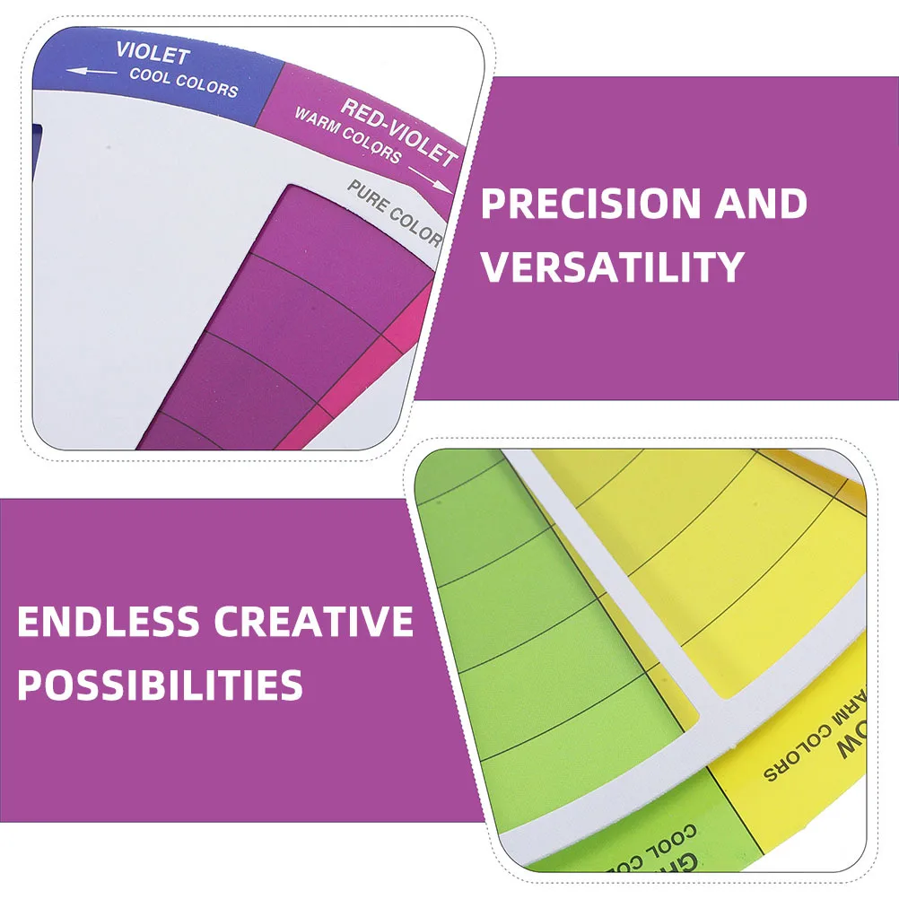 

4pcs Gradient Color Wheel For Painting Compact Color Learning Chart Tool For Artists Designers Nail Art Creative Drawing