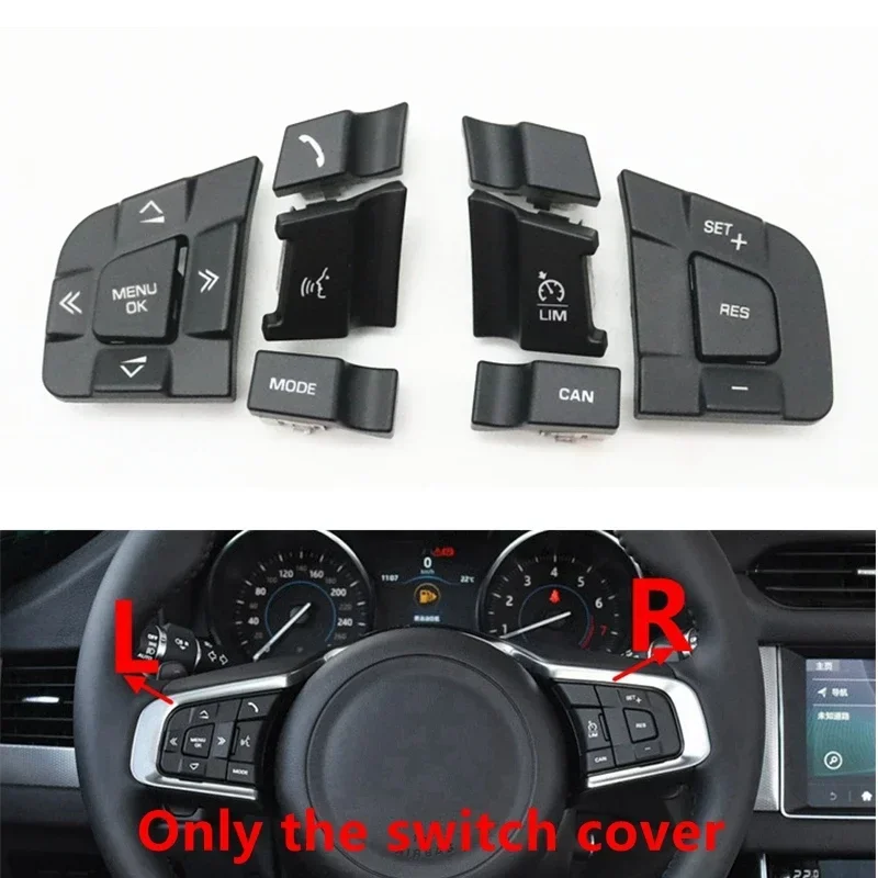 For Land Rover Discovery Freelander Steering Wheel Multi-function Button Cover For Jaguar XE XF Switch Cap