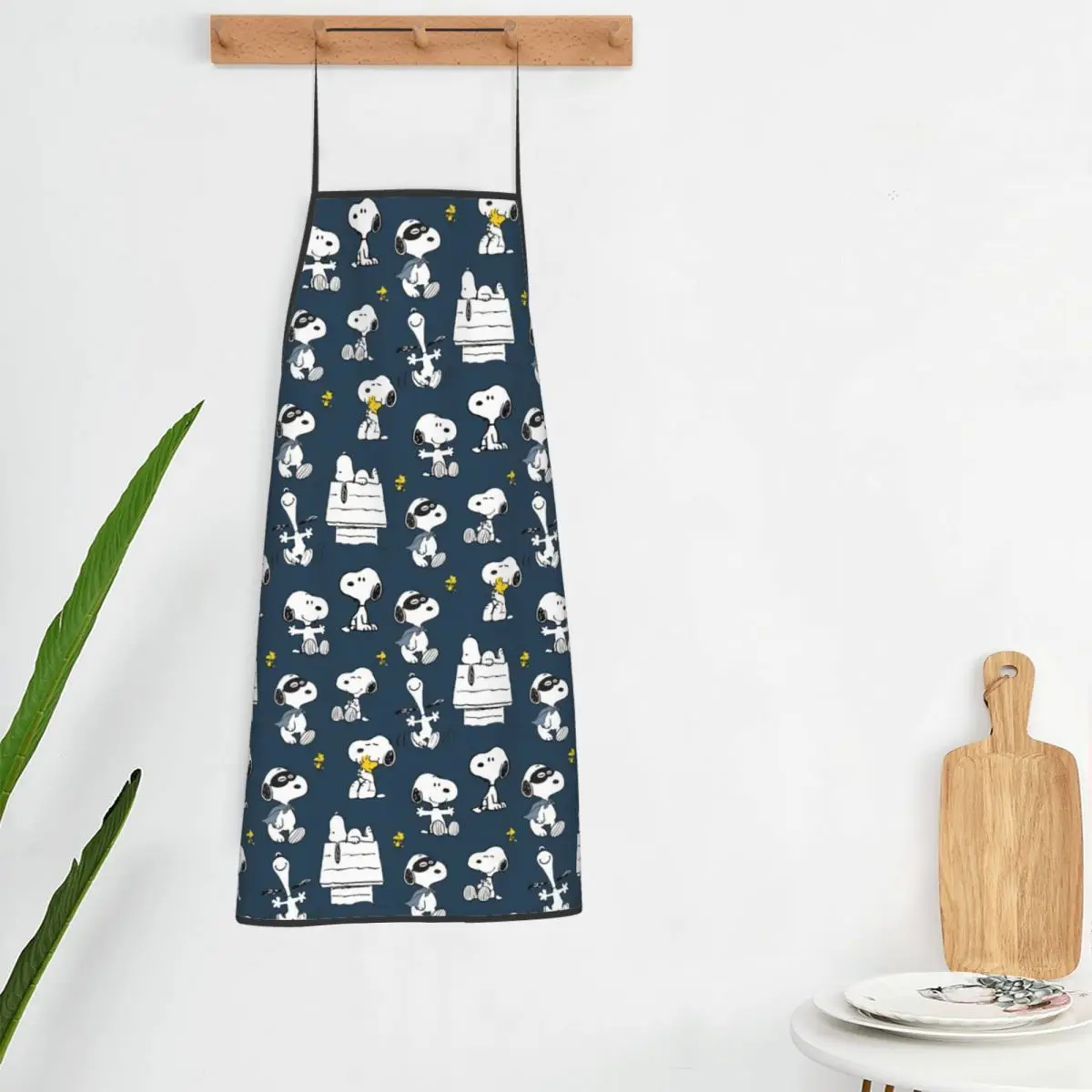 Custom Bib S-Snoopys Cartoon Pattern Aprons for Men Women Unisex Adult Chef Cooking Kitchen Tablier Cuisine Gardening