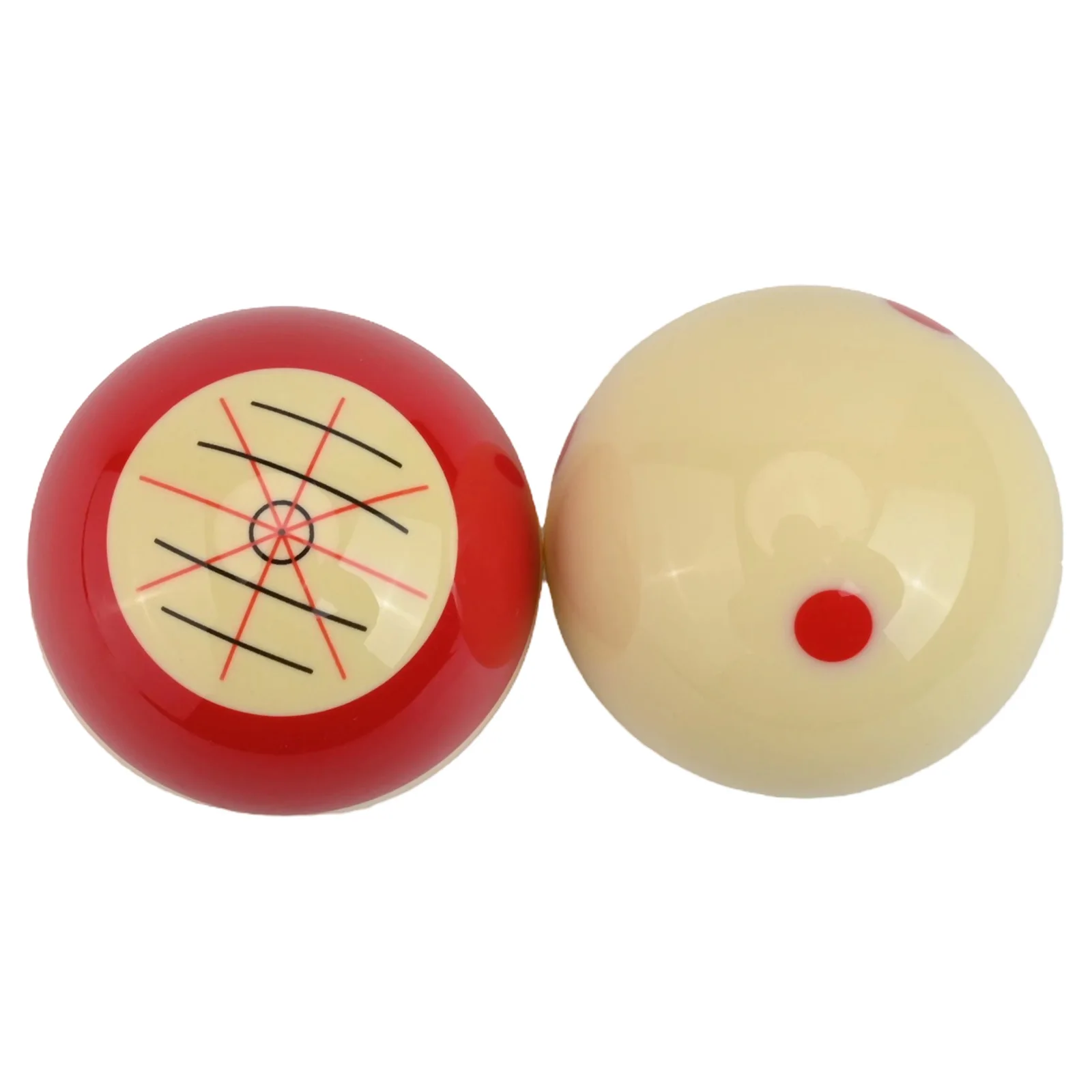 

2 шт. бильярдный тренировочный биток, тренировочный мяч для бассейна, шарик 57,2 мм/2,3 дюйма с точками, аксессуары для снукера и бильярда