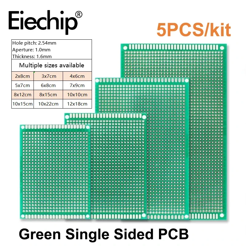 9x15 8x12 7x9 6x8 5x7 4x6 3x7 2x8 cm Single Side Prototype Diy Universal Printed Circuit PCB Board Protoboard For Arduino