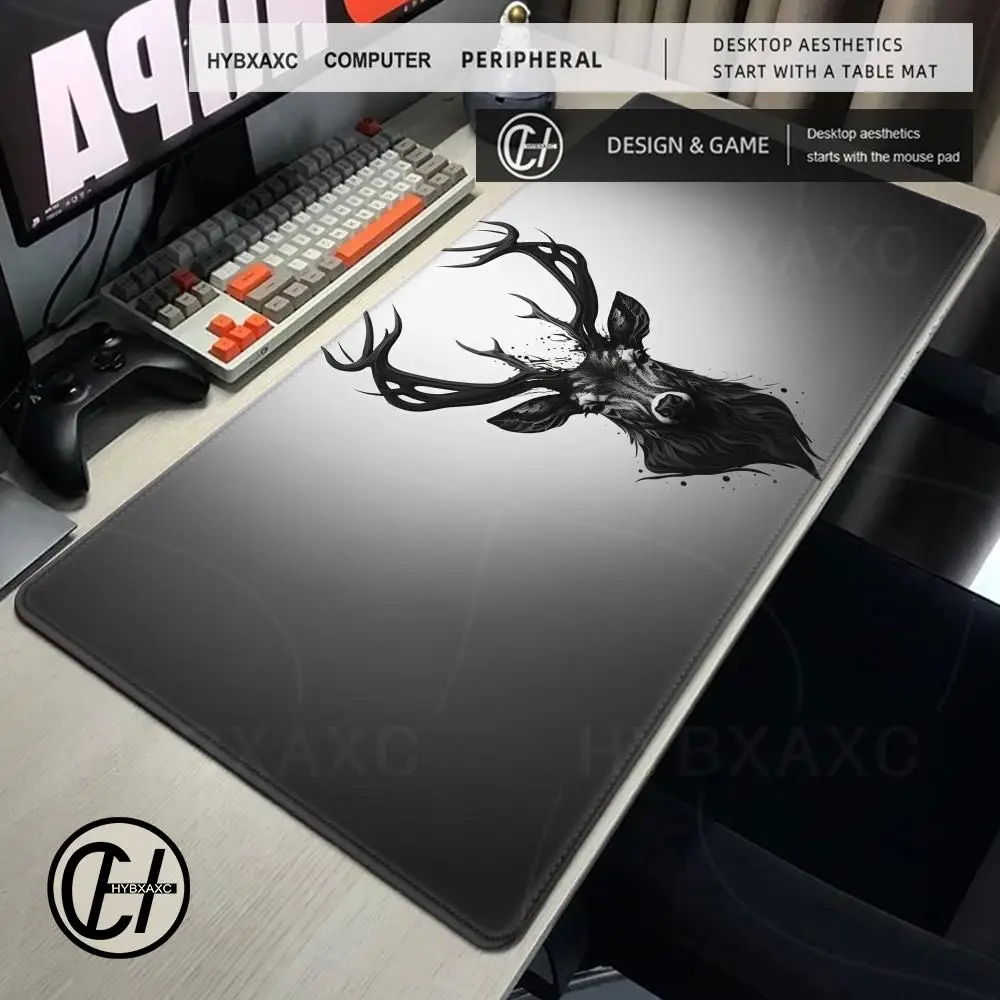 

Коврик для мыши с изображением оленя, милый HD настольный коврик, расширенные коврики для игровой клавиатуры, большой коврик для геймерской мыши 90x40 см XXL