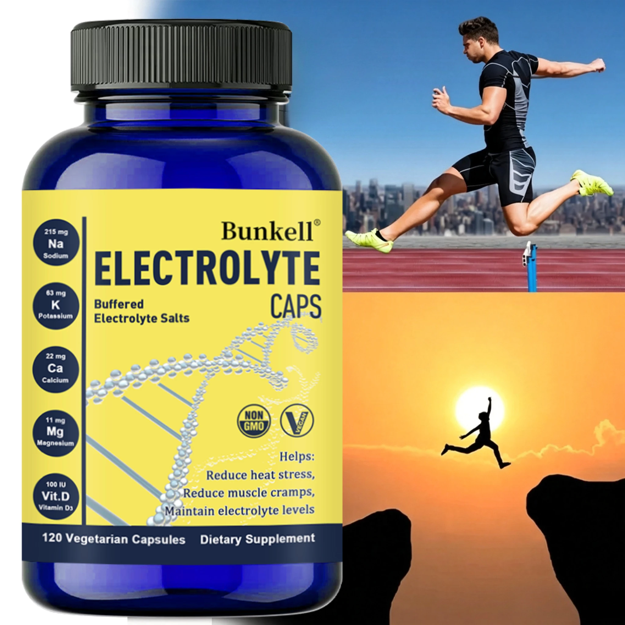 Electrolyte Capsules - Promote Muscle Movement and Energy Production,Relieves Muscle Cramps, Gluten-free, Non-GMO