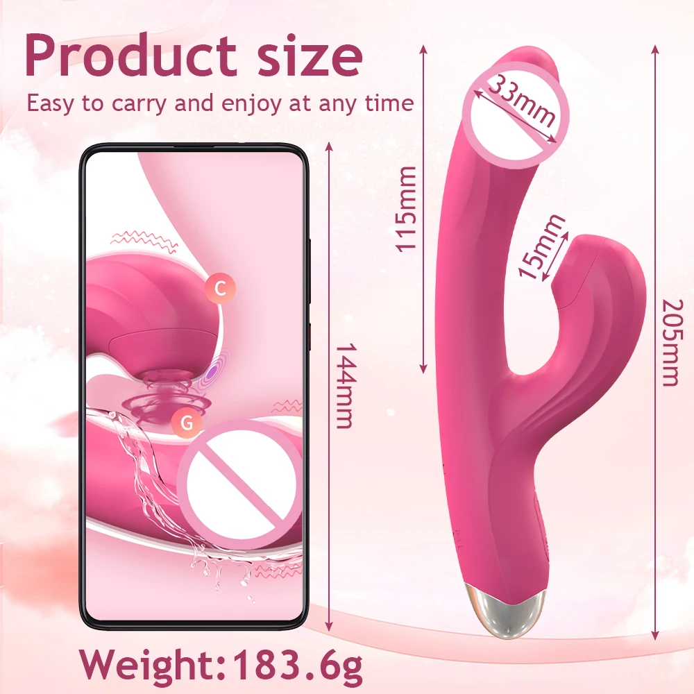 Rabbit Sucker G Spot Vibrator for Women 20 Powerful Modes Clit Vagina Stimulator Anal Plug Dildo Sex Toy Female Goods for Adults