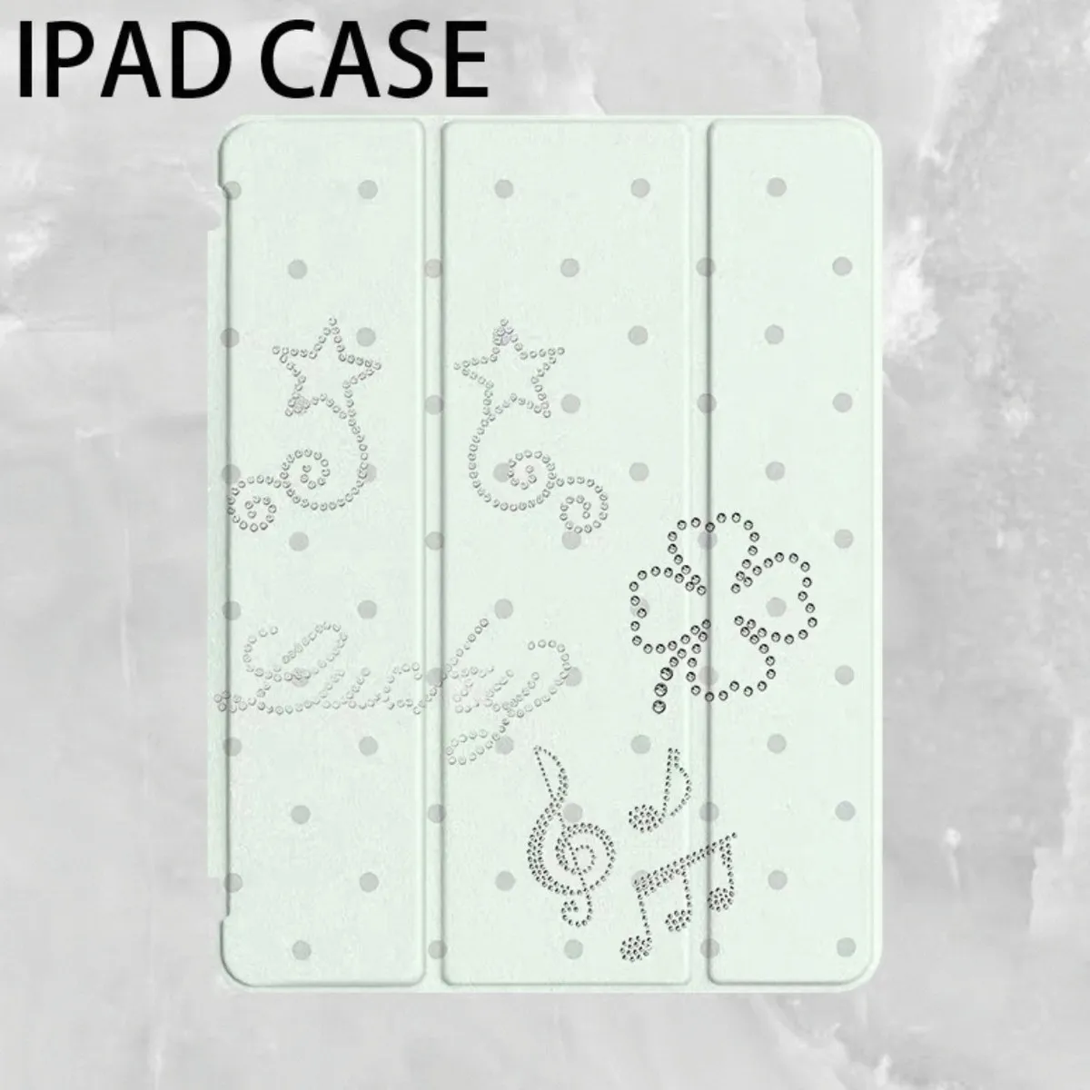 Fashion Polka Dot Star Y2K Three Fold Cover For iPad Pro 13 11th M5 M4 12.9 A16 10 8 7 9th 10th Air 11 M2 M3 Mini Tablet Case ﻿