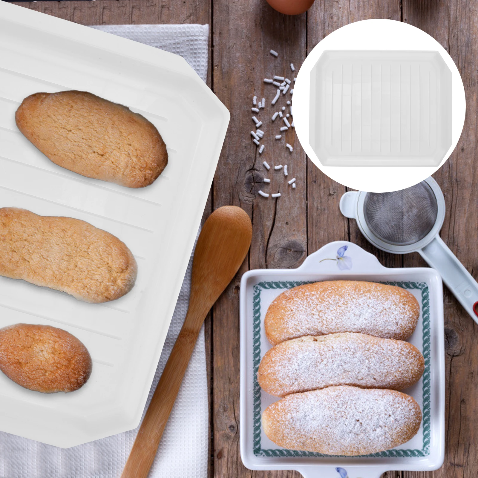 

2 pcs Bacon Baking Tray Microwave Crisper Pan for Oven Cooking Grease Easy Cleaning Dishwasher Safe Kitchen Tool