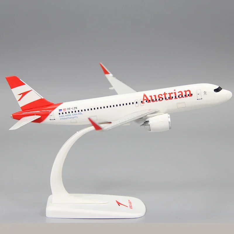 새로운 1:200 규모 유럽 A320neo 오스트리아 비행기 항공기 비행기 W 기본 ABS 플라스틱 조립 모델 장난감 컬렉션 디스플레이 선물