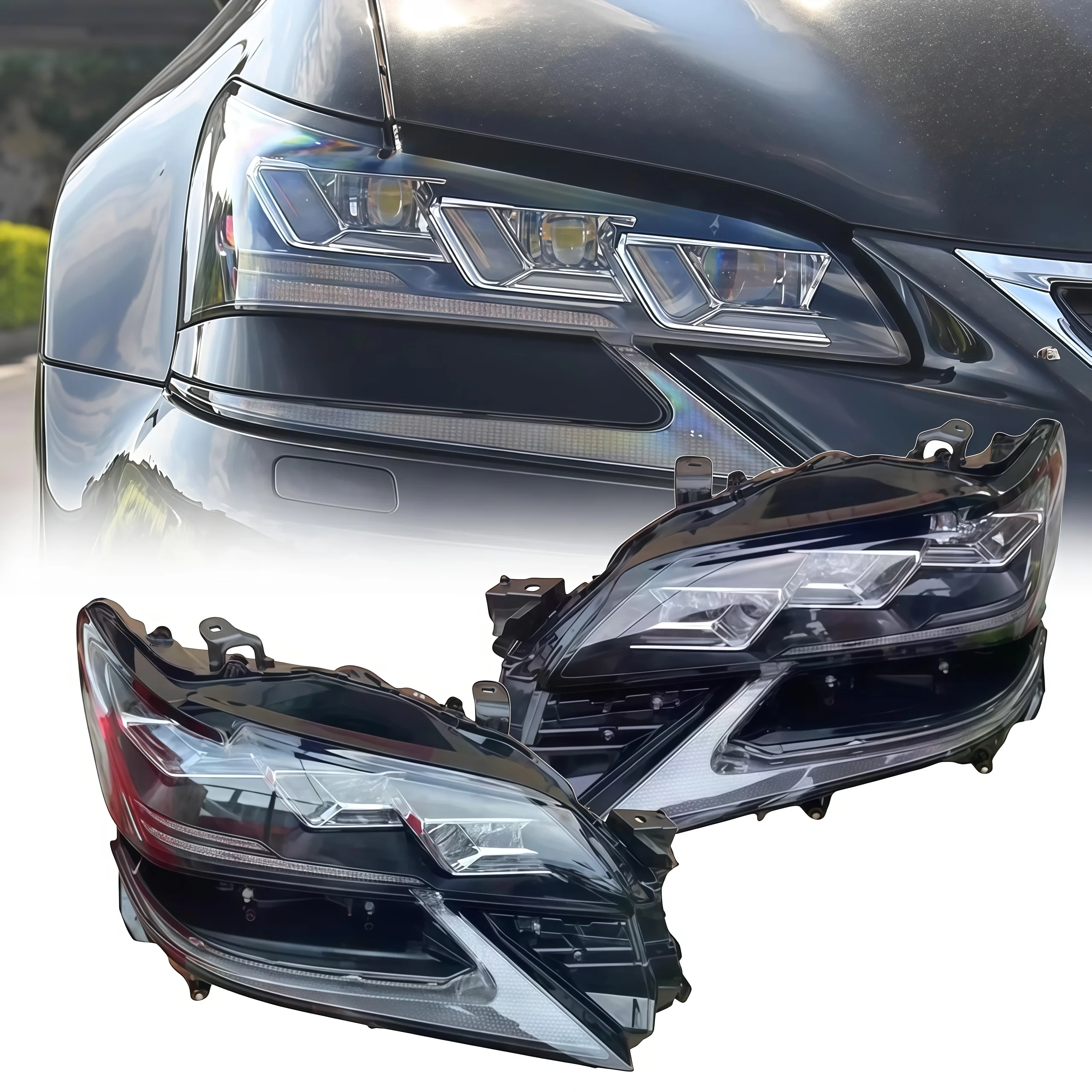 

Suitable for Lexus 2016-2018 GS200 GS250 GS300 GS350 GS400 GS450 upgraded new high-end three-eye original headlight assembly