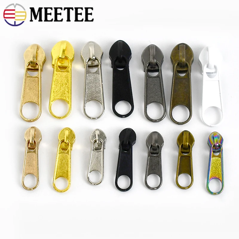10/20/50Pcs 3# 5# Zipper Slider for Nylon Zips Clothes Bag Zippers Puller Jacket Coat Zip Head Repair Kit DIY Sewing Accessories