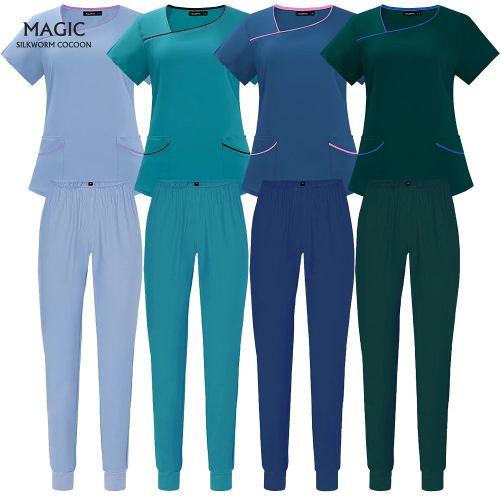 Uniforme de conception d'hôpital personnalisé pour femmes, uniformes médicaux, vêtements de travail de soins infirmiers, joggeurs, dentistes, vente en gros