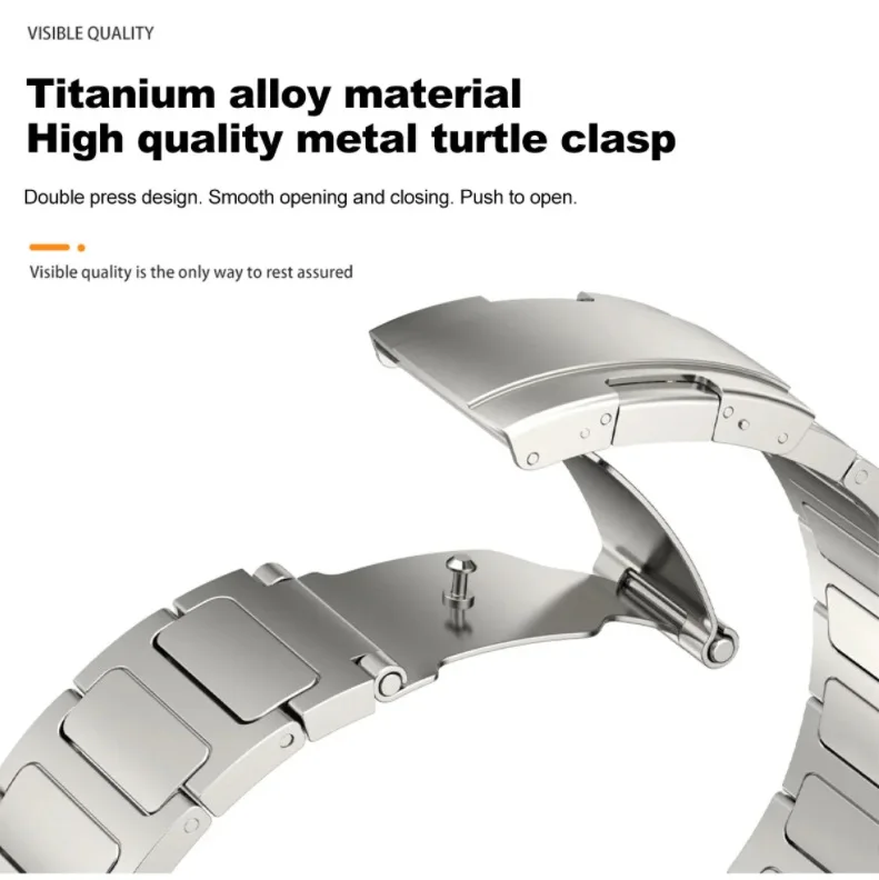 Wholesale Titanium Watch Band For Galaxy Watch 8 Classic 43/47mm 40/44mm 5Pro 45MM Lightweight Magnetic Buckle Replacement Strap