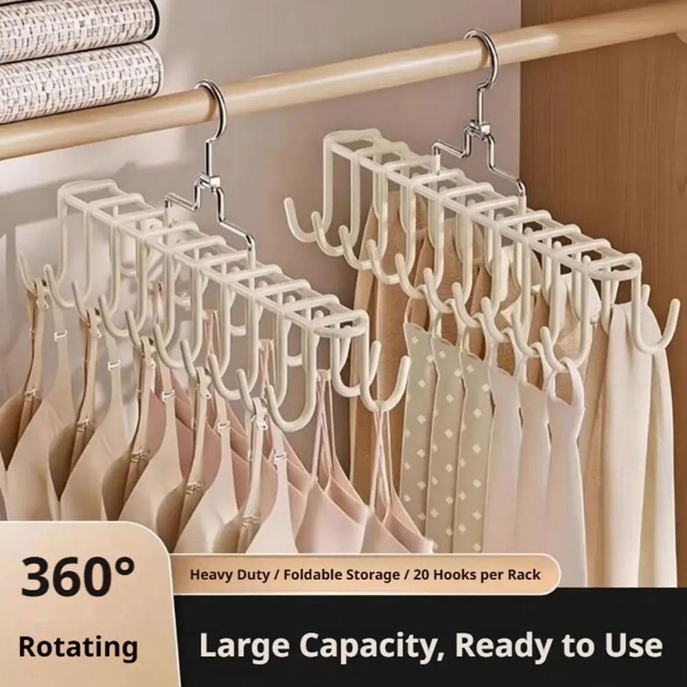 Organizer-Approved Multi-Function Lingerie Hanger Space-Saving Tank Top Bra Rack One Hook Multiple Slots Closet Storage view 6