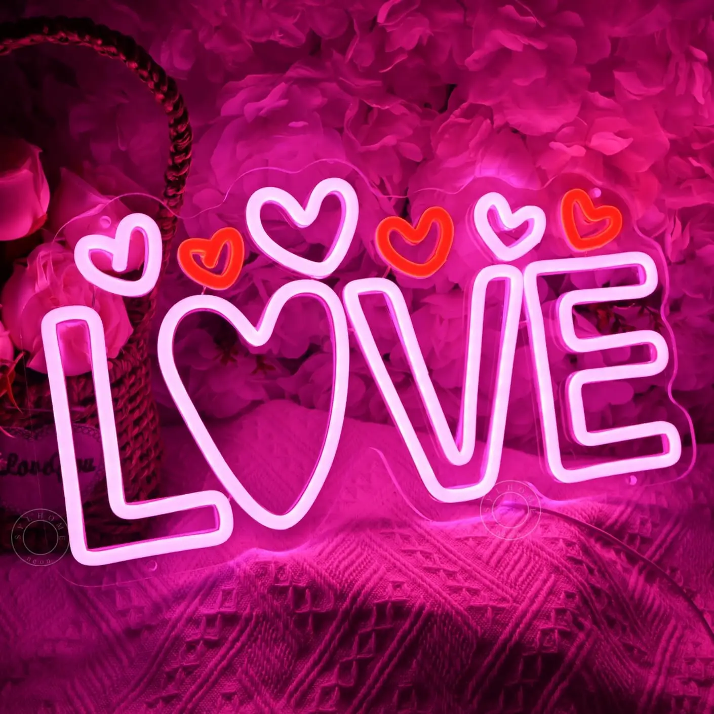 Love Led Neon Light Sign Wedding Backgroud Decor LED Neon Light USB Powered Dimmable for Proposal Valentine's Day Bedroom Decor