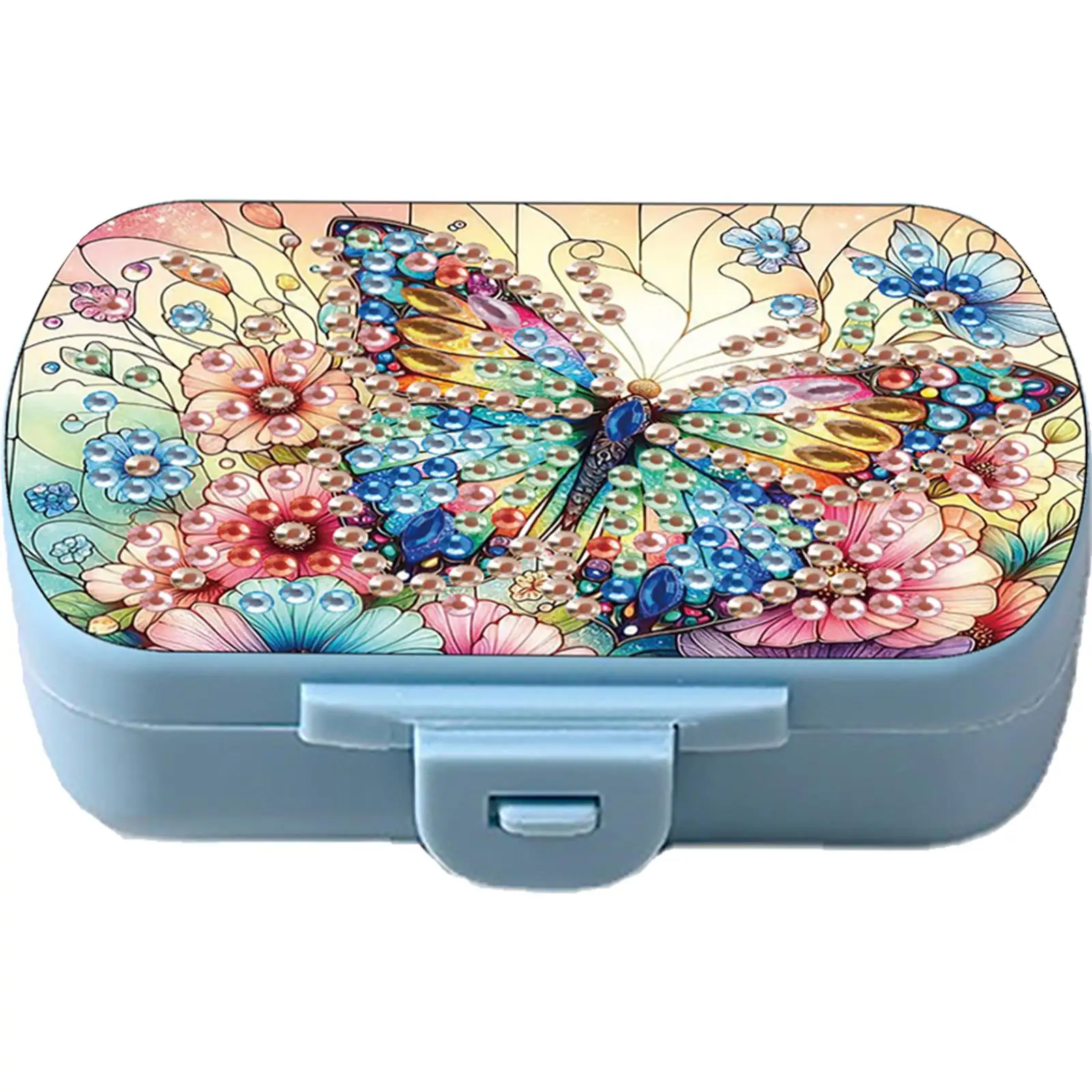 

Butterfly Diamond Painting Box Diamond Art Pill Storage Box for Travel