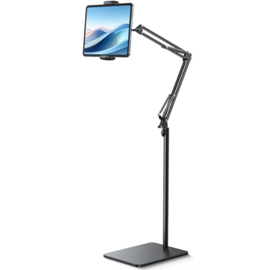 

Tablet Floor Stand Holder - [55 Height Adjustable][ Flexible Arm] 5lb Base Tablet Holder Multi Angle Bed Mount Gifts for 4.7-13