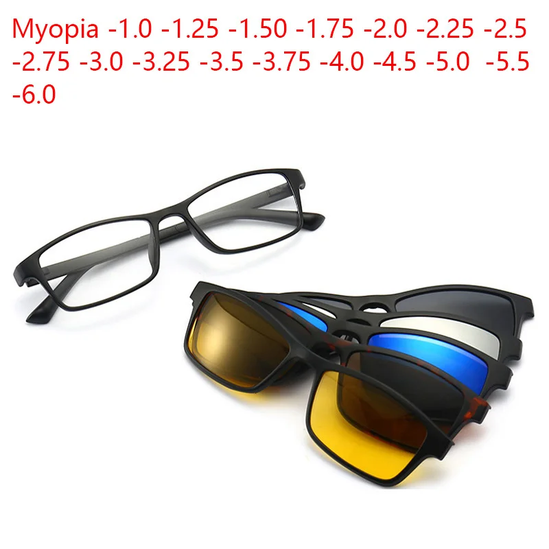 Myopia 2250A 2 IN 1 Dual-Purpose Magnet Square Small Frame Set Mirror Multi-lens Colorful Sunglasses Magnetic Can Custom