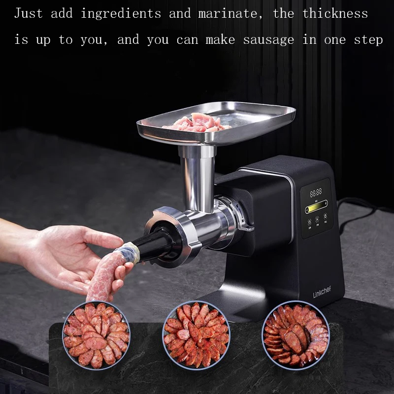 2500W Max Powerful Electric Meat Grinder Heavy Duty Home Kitchen Sausage Stuffer Meat Mincer Food Processor Blender