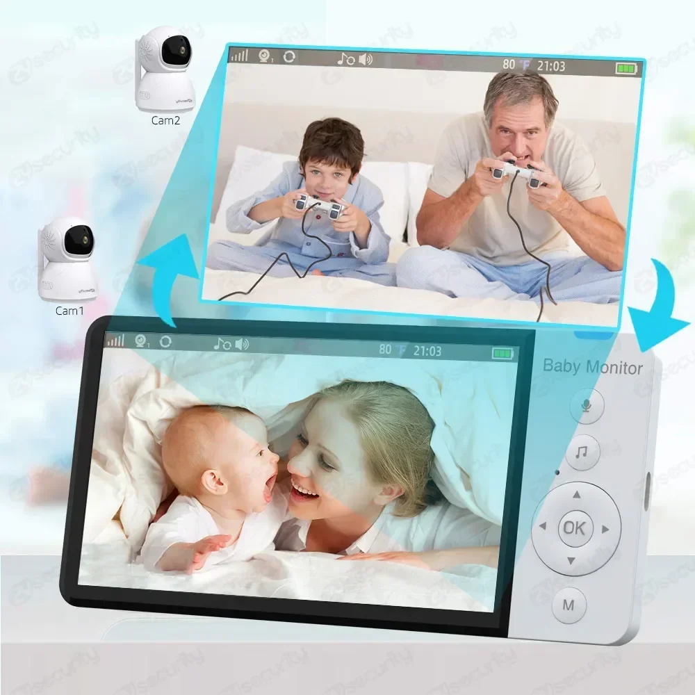 1pc Additional Camera for Baby Monitor ABM700 / ABM210 (not support split screen, 2 screens switching to watch)