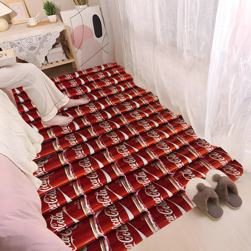 C-Coca-cola Hallway Carpet Non-Slip Laundry Room Mat Laundry Decor Balcony Child Living Room Toilet Rug