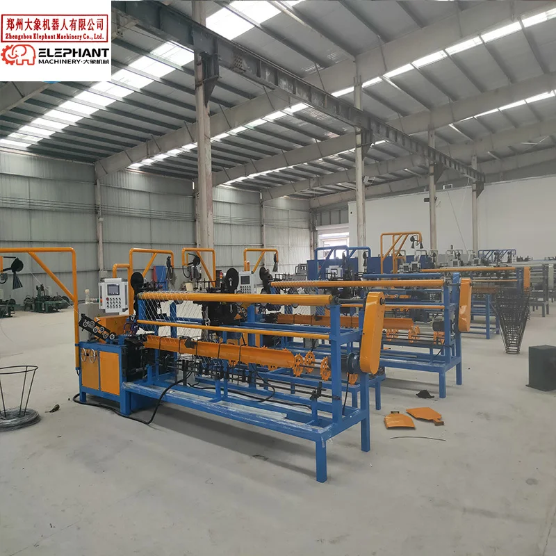Two Wire Fully-automatic Chain Link Cyclone Diamond Mesh Fence Weave Machine Supplier for India Farming Market