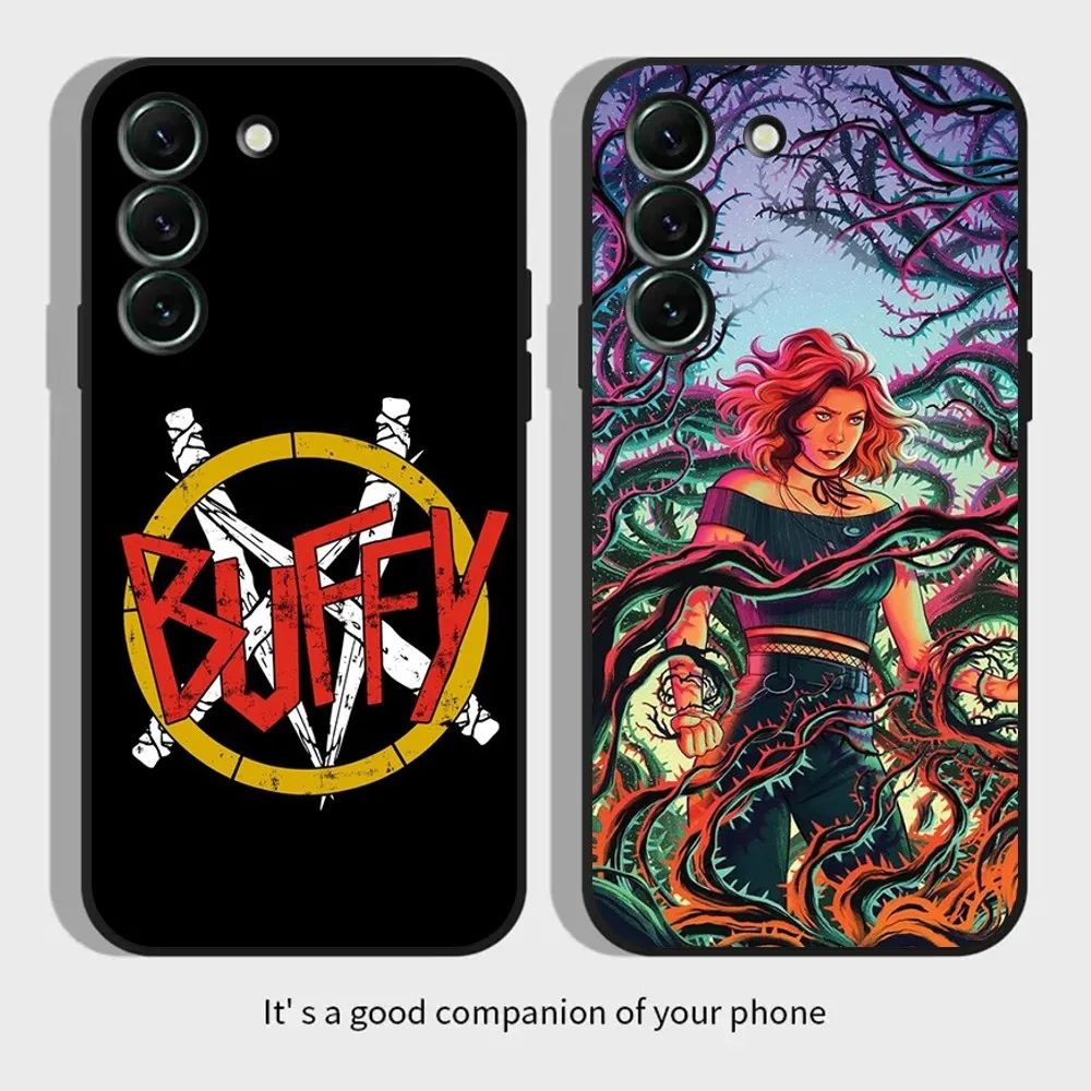 

B-Buffy the V-Vampire S-Slayer Phone Case for SamsungS24,S23,S22,S21,S20 Ultra Pro S10,S30Plus,20 Ultra Black Cover