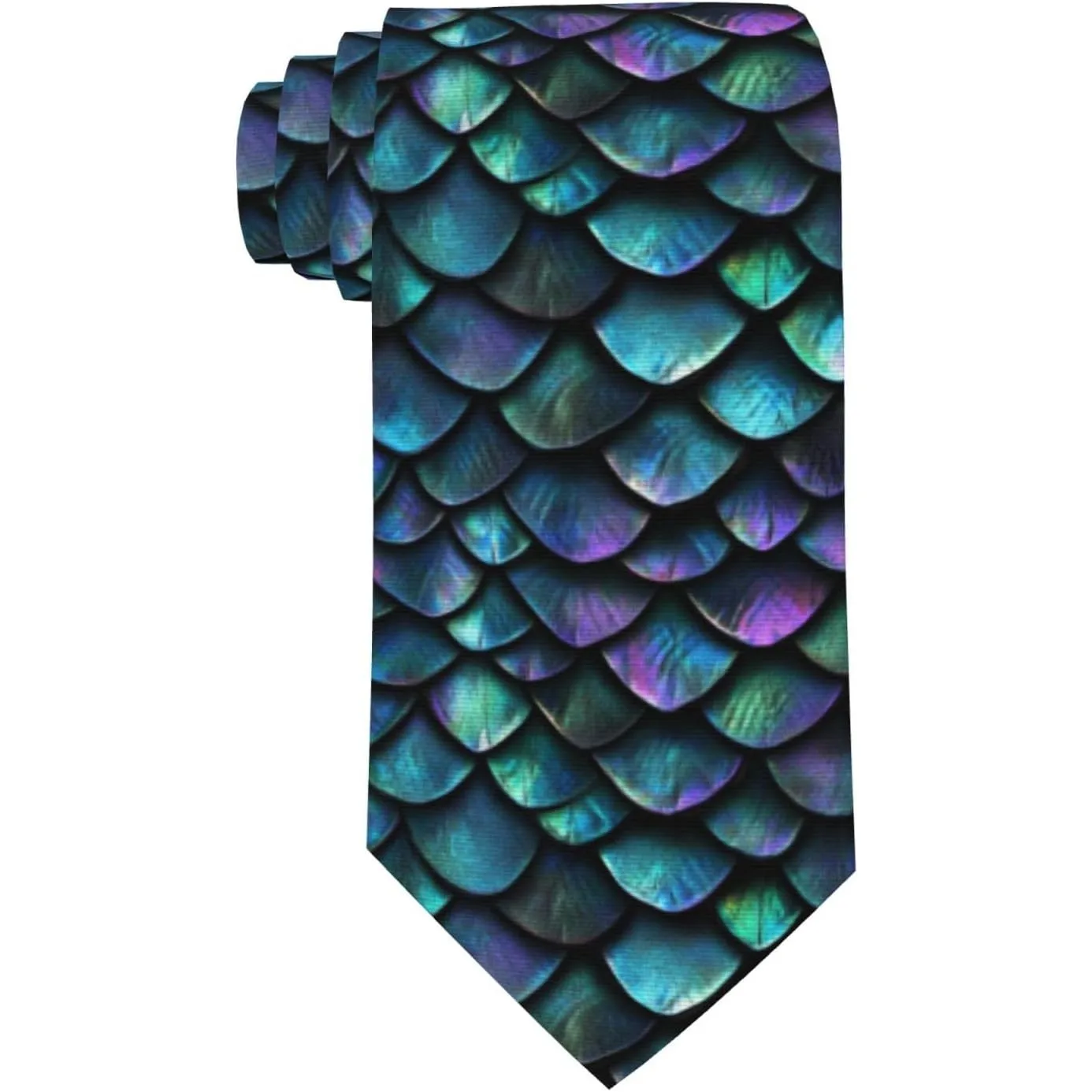 Famame Men's Tie Necktie Funny Novelty Light Pink Blue Flowers Neckties for Men