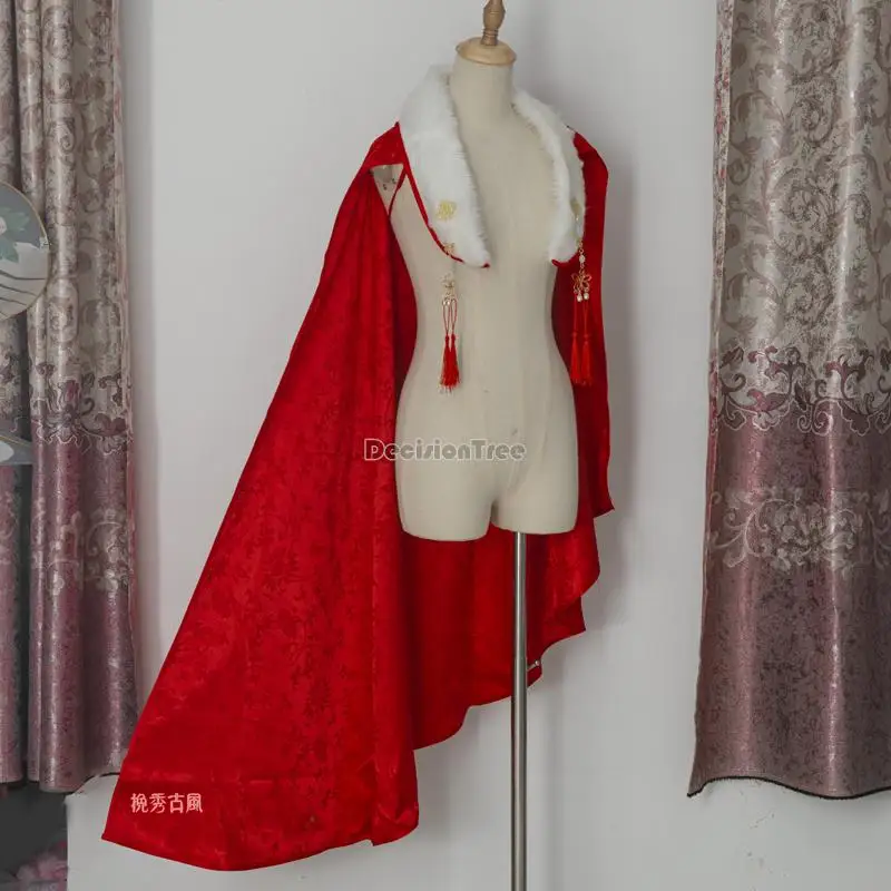 Capa antigua para hombre, capa de imitación de piel, ropa Hanfu guapo, disfraz antiguo de estilo chino, 2023