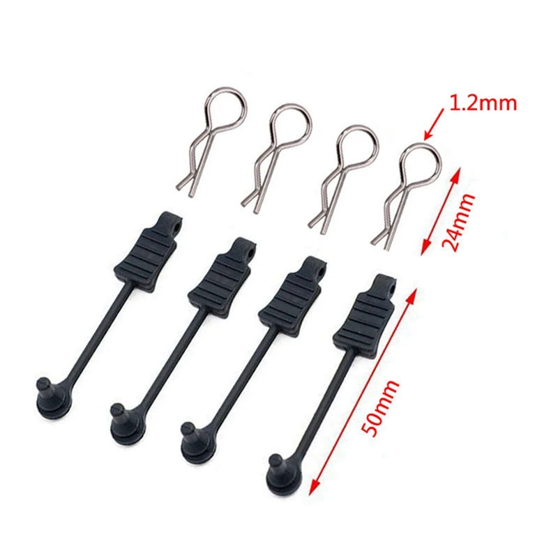 4Pcs Rubber Body Clip Retainer Shell Fixed Buckle Lock AR390178 For ARRMA 1/7 Limitless Mojave 1/8 Typhon Kraton RC Car