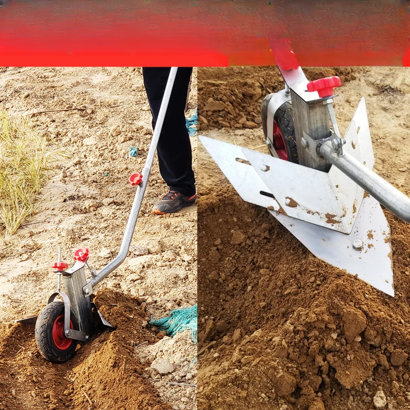 Artificial trenching tool, small soil plowing and ridging tool, cultivator, soil loosening tool