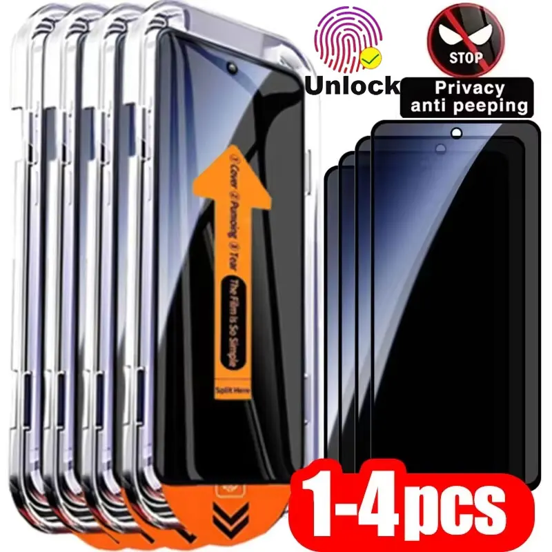 1-4PCS Unlock Privacy Screen Protector For Samsung Galaxy S26 S25 S24 S23 Ultra Plus S22 S21 Edge Anti Spy Tempered Glass Film