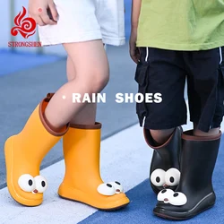 STRONGSHEN Kids Waterproof Rain Shoes Non-slip Boy Girl Luxury Cute Big Eyes Rain Boots Children  EVA Water Shoes Four Seasons