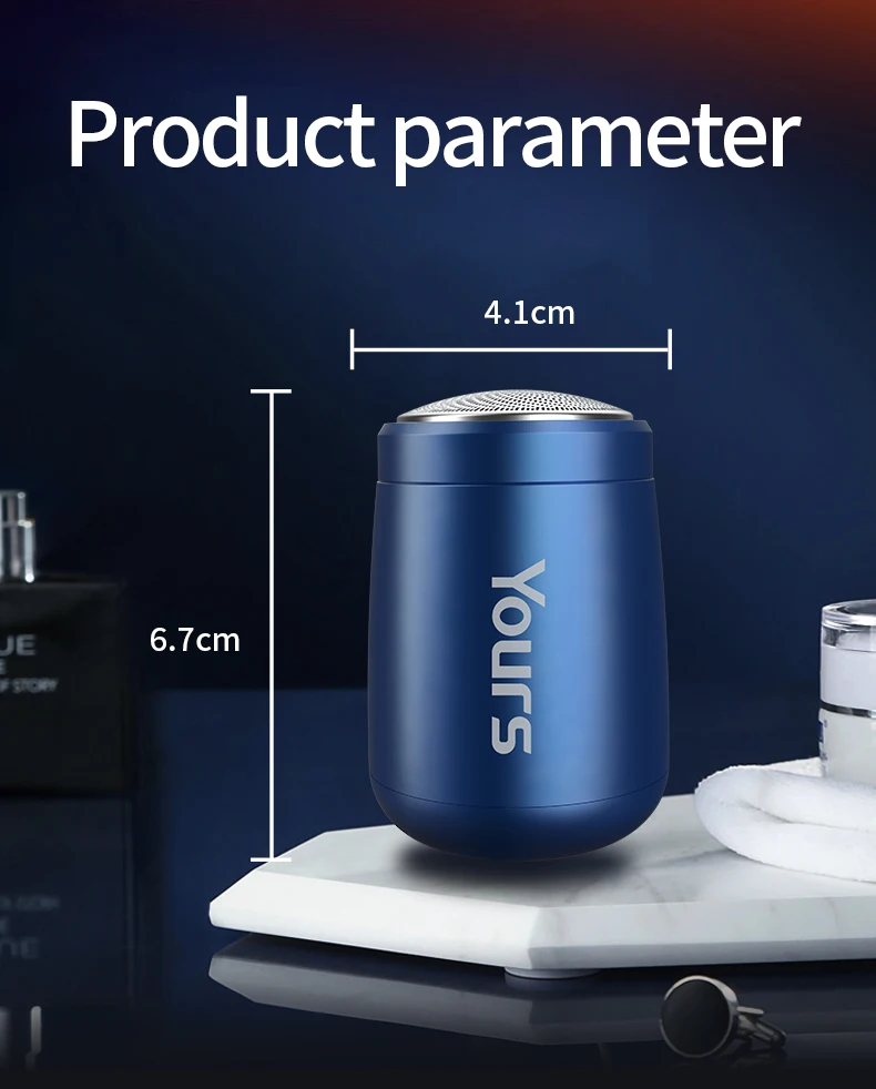 มีดโกนแบบพกพาขนาดเล็กอินเทอร์เฟซ Type-C ยาวมีดโกน 7200 RPM แบบพกพาผู้ชายกันน้ําไฟฟ้ามีดโกน Travel มีดโกน