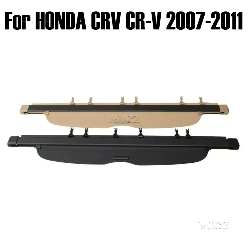 

For HONDA CRV CR-V Aluminum+Canvas Rear Cargo Cover Privacy Trunk Screen Security Shield Shade Accessories 2007 - 2011