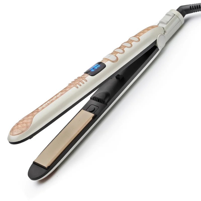 

Professional 2in 1 Hair Straightener Iron Fast Warm-up LED Display Ceramic Coating Heating Plate Hair Straight Flat Iron Curl