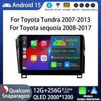 Android 15 Car Radio For Toyota Tundra XK50 2007 - 2013 Sequoia XK60 2008 - 2017 GPS Multimedia Player Navi Head Unit Stereo DSP